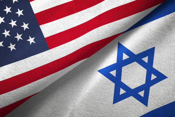 American and Israeli flags